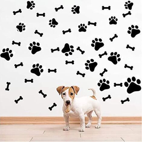 autocollants Dcoratifs Pour Chien, Autocollants Pour Animaux De Compagnie Imprims Par Patte De Chien Et Autocollants Pour Os De Chien, Autocollant (1/5)