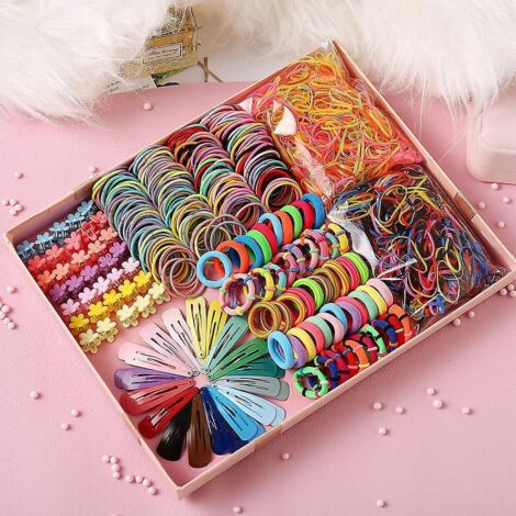 ensemble Cadeau De 780 Pices (multicolore), Accessoires Pour Cheveux Bb Petite Fille En Pingle Cheveux, Nud Papillon Pour Tout-petits En Pingle (1/5)