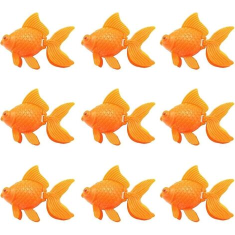 50 Pcs Aquarium Plastique Poissons Artificiels Raliste Orange Goldfish Faux Poissons Aquarium Fish Tank Dcorations (1/5)