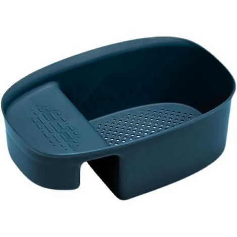 (bleu Panier Chef Filtrant Suspendu Multifonctionnel - Filtre Vier Cuisine Poubelles Pour Vier Lgumes Support Ponge Antidrapant Gouttoir Savon Bro (1/5)