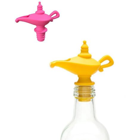 6 Pices Verseur De Lampe Divine Marqueurs  Boisson En Silicone, Identificateur De Verre  Vin Silicone Marqueur Avec Bouchon Bouteille Silicone Pou (1/4)