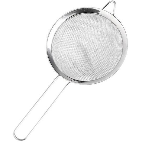 tamis De Filtre Farine Paissi En Acier Inoxydable 25.8 10.2cm Outil De Cuisson De Cuisine Tamis Farine Main (1/5)