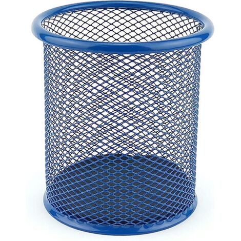 bleu, Diamtre 9 Cm Porte - Stylo En Mtal Porte - Stylo Rond En Mtal (1/5)
