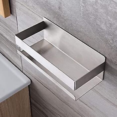 tagre De Douche Auto-adhsif Panier De Douche Sans Perage Etagre De Salle De Bain Acier Inoxydable (1/5)