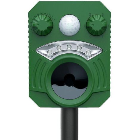 ultrasonic Cat Repeller Solar Powered And Usb Charging, Waterproof, With Powerful Led Light, Animal Repeller For Garden/yard, Effective Against Ca (1/5)