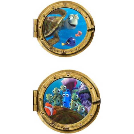 ensemble De Deux Pices 43cm  43cm Nouvelle Mobilisation Sous-marine Requin Sous-marin Vue Sur La Mer Autocollants Muraux Pour Chambre D'enfants (1/5)