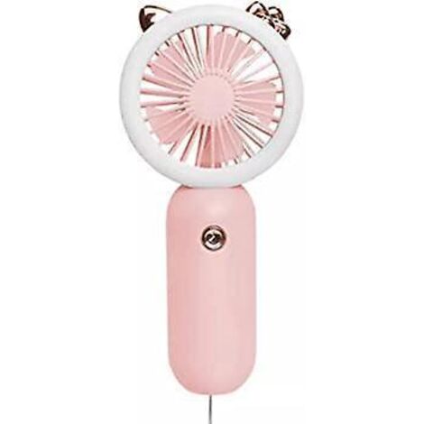 rosemini Ventilateur Portatif Main, 500 Mah Rechargeable Par Usb, Petit Ventilateur Piles Avec 3 Vitesses Pour Voyage/dplacement/maquillage (1/5)