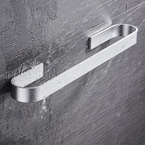 (argent, Taille : 25 Cm) Porte-serviettes Sans Perage, Pour Salle De Bain, Cuisine, En Aluminium Avec Autocollant Adhsif (1/5)