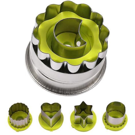 ensemble De 5 Pices En Acier Inoxydable Tube Creux Biscuit Moule Ptisserie Cutter Biscuit Gteau Dcoration (1/4)