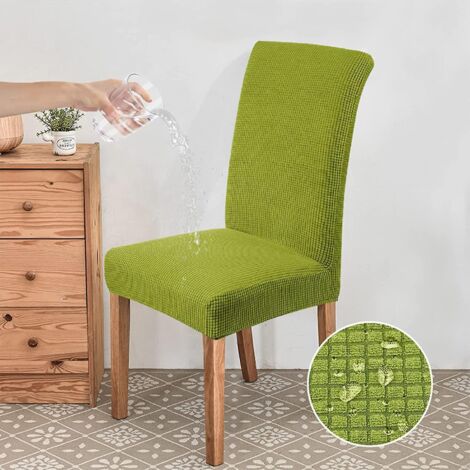 (vert) Housses De Chaise 1 Pices , Couverture De Chaise De Salle Manger Extensible Protection De Chaise Moderne Lavable Pour La Dcoration Fte Ban (1/5)