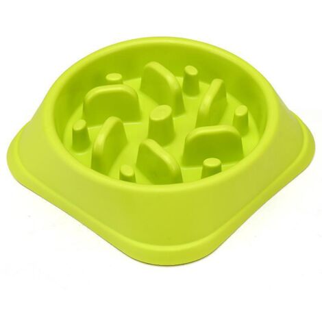bol Pour Animaux De Compagnie Slow Food Pour Favoriser Une Alimentation Saine Et Une Digestion Lente (20,3 4,3 Cm, Vert) (1/5)
