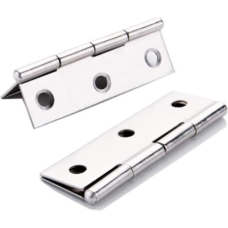2pcs En Acier Inoxydable Meubles De Maison Matriel Charnire De Porte Long 75 Mm X 50 Mm (1/5)