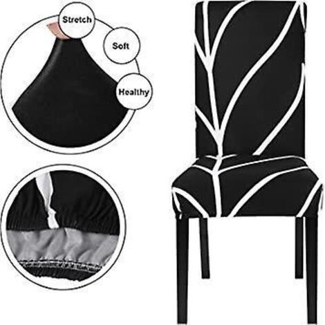 (1 Pcs, M)housse De Chaise Extensible 4 Pices, Housse Chaise Salle A Manger Couverture De Chaise Lastique Revtement De Chaise Pour Maison Htel Mar (1/5)