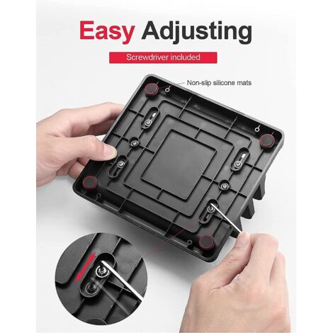 support Vertical Pour Ordinateur Portable 4 En 1 - Avec 2 Emplacements - Peu Encombrant - Pour Macbook, Ordinateur Portable, Ipad, Ordinateurs Por (1/5)