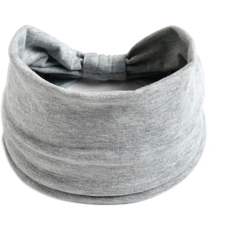 un Bandeau Femme Gris Sport Coton Lastique Large Bande De Cheveux Yoga Bande De Cheveux Bandage D't (1/4)