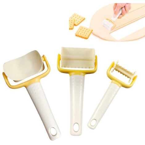 coupeur De Biscuits, Ensemble De 3 Pices En Plastique Cookie Moule Kit Multifonction Cutter Accessoires De Cuisine Pizza Cake Bread Tool Diy Outil (1/5)