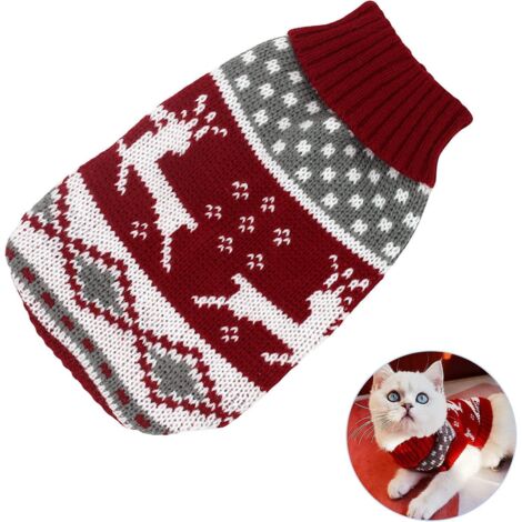 pull Chaud Pour Chien, Vtements Pour Chien Chat, Pull De Nol Pour Animaux De Compagnie, Pull Doux Et Epais Pour Animal Domestique, Chat Chien Col (1/5)