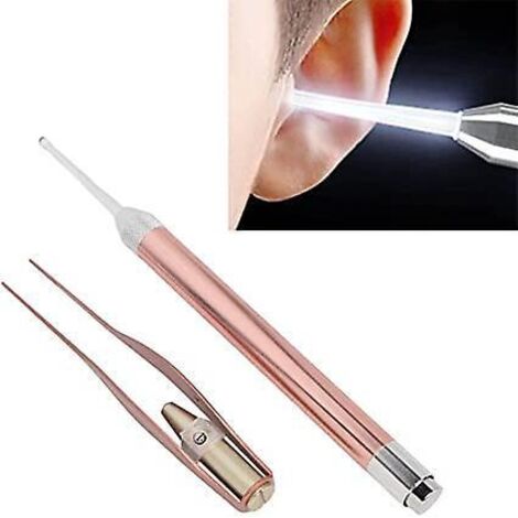 2 Pice Cuillre D'oreille Lgre, Enlvement De Cire D'oreille Portable Sr, Polissage Complet En Or Rose Visible Avec Rangement Pour Bb Pour Outil De (1/5)