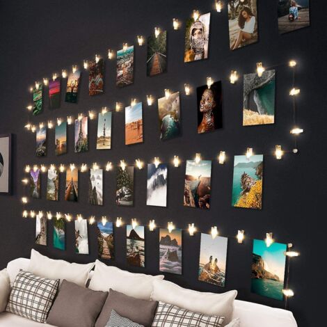 photo String Lights, 100 Led 10m Photo String Lights With 50 Clips Battery Powered Photo Holder For Bedroom Decor, Wedding, Birthday, Valentine's (1/5)