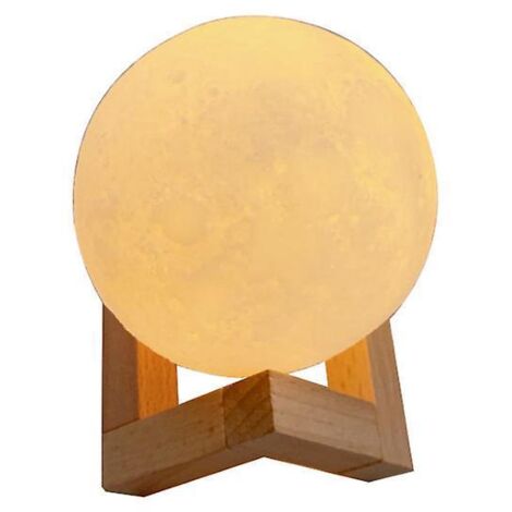 3d Moon Light 1pc, Led Moon Light Touch 3 Couleurs, 15cm/5.9 Inch Diameter, Usb Rechargeable Moon Night Light For Bedroom Living Room Coffee Gift (1/4)
