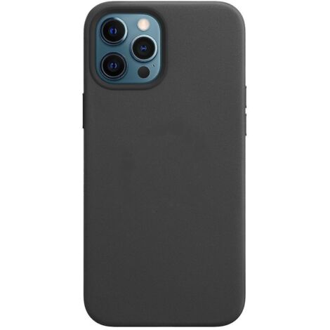 1 Pice Noir Apple Coque En Cuir Avec (pour Iphone 12 Pro Max) (1/5)