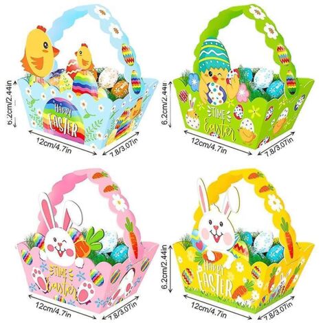 6 Cartes De Pques Pour Le Panier De Pques Pour Les Enfants, Dcoratives, Pour Remplir Les Oeufs (1/5)