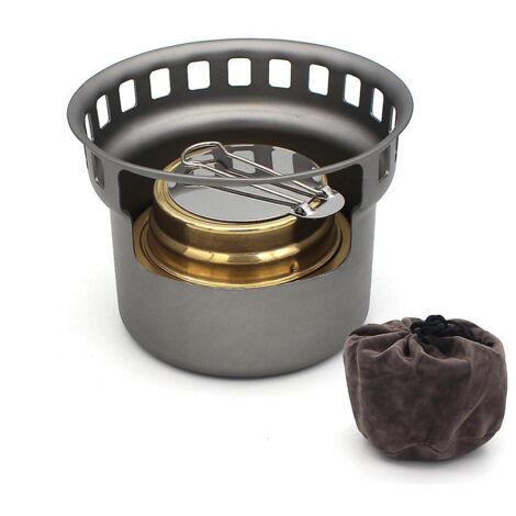 randonne, Gris 1 Pice Brleur Alcool En Cuivre Lger Pour Le Camping, Les Barbecues, Les Pique-niques, L'bullition En Plein Air, La Cuisson, Les Br (1/4)