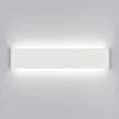 applique Murale Interieur Led 36cm Blanc Lampe Murale 14w Blanc Froid Luminaire Mural Moderne Pour Chambre Salon Escalier Couloir Salle De Bain 22 (1/5)