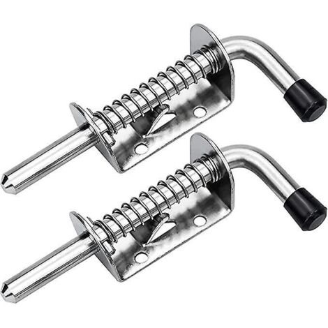 2pcs Garage Door Bolt Latch Spring Latch Steel Spring Bolts Latches And Door Locks 128mm For Garage Door Shed (1/5)