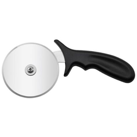 coupe-pizza Noir 1pc - Coupe-pizza Avec Poigne En Silicone Et Lame En Acier Inoxydable Avec Couvercle De Protection Noir (1/5)