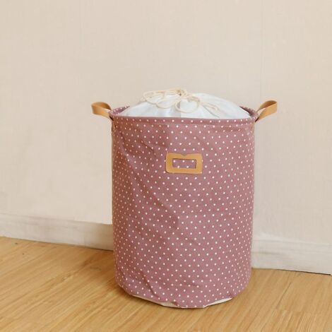 grand Organiser Paniers Pour Vtements Stockage , Cordon Paniers Linge, Pliable Sac Linge, Pliage Grande Capacit Corbeilles Linge (rose, L) (1/5)