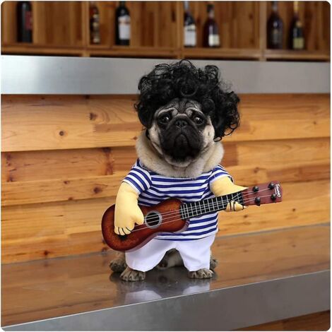 costume De Guitare Pour Animaux De Compagnie Costumes De Chien Halloween Nol Cosplay Fte Tenue Drle Vtements(l) (1/5)