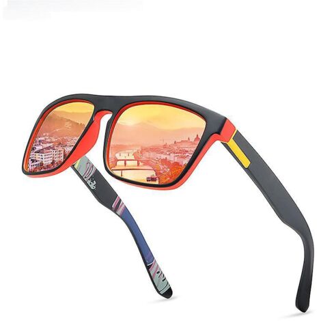 lunettes De Tir Polarises En Fibre Rouge 1 Pice Lunettes De Conduite Nocturne (1/4)