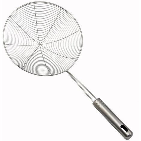 cuillre Cumoire En Fil D'acier Inoxydable (30,70 Cm) Avec Poigne Ergonomique Et Passoire En Toile D'araigne Avec Poigne Pour Aliments Frits, Ptes (1/5)