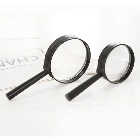 petite Loupe Portable 2 Pices (diamtre 60 Mm, Noir), Amplificateur De Lecture Haute Dfinition Portable Pour Personnes Ges, Petits Jouets D'observa (1/5)