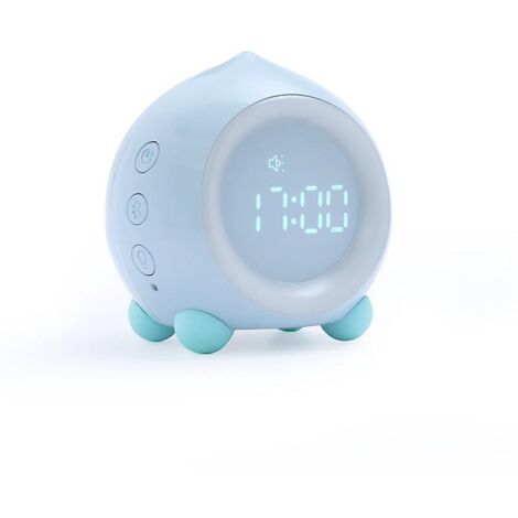 (bleu)rveil Enfant Lumineux Led Numerique Lampe Rveil Veilleuse Fille Garcons Jour Nuit Enfant Volume Rglable Snooze Rveil En Usb Charge (1/5)
