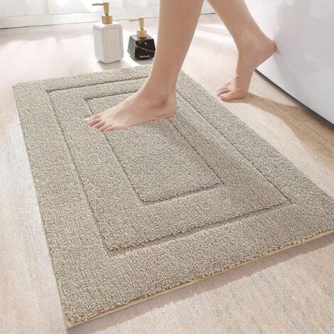 tapis De Bain Antidrapant,tapis Salle Bain Moelleux En Microfibre,absorbant L'eau,lavable En Machine,extra Epais Tapis De Douche Pour Salle De Bai (1/5)