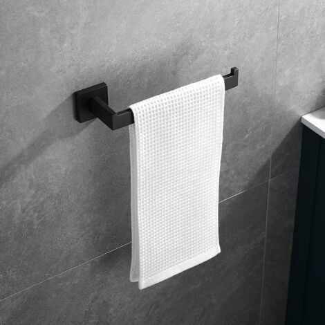 1 Pice Noir Porte Papier Toilette Poli, Acier Inox Porte Rouleau Support Papier Toilette Pour Salle De Bain Et Cuisine (carr) (1/5)