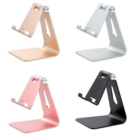support De Tlphone Portable En Alliage D'aluminium 4pcs (un Pour Chaque Noir, Or, Or Rose, Argent) (1/4)