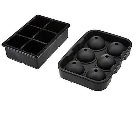 2pice (noir)moules Glaons En Silicone, 1 Moule Sphrique (18 X 12,5 X 5 Cm) (1/5)