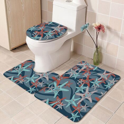 ensemble De Salle De Bain Imprim Trois Pices Toilette Salle De Bain Paillasson Chambre Tapis De Cuisine (1/5)