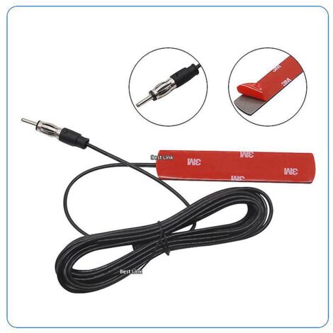 antenne Fm Pour Motocyclettes Automobiles Haut Gain 5dbi Antenne Radio Patch Pour Pare - Brise Avant 11520mm (1/5)