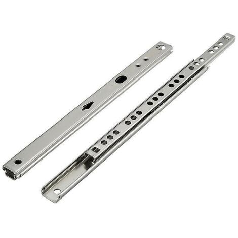 lot De 1 Paires (2 Pices) Coulisses/glissires  Billes Extrait Partie 17mm X 214mm Pour Tiroir (1/5)