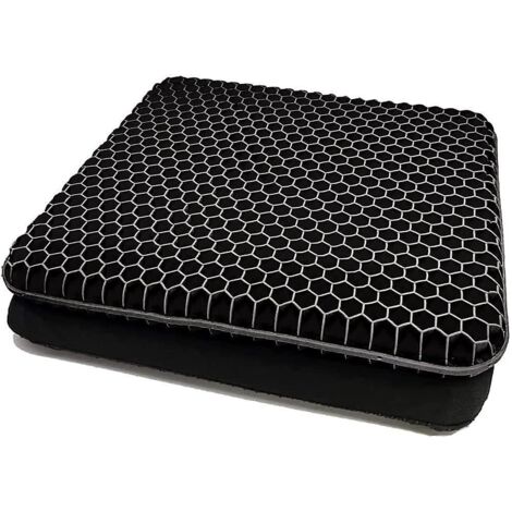 coussin De Chaise,coussin De Gel Respirant, Coussin Anti Escarres, Soulage La Pression Sur Le Orthopdique Avec Housse Antidrapant Pour Voiture/bur (1/5)