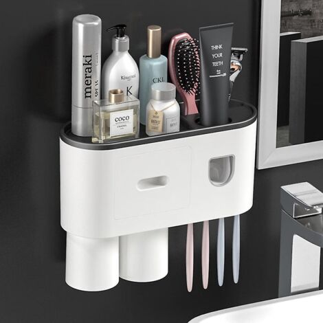 1 Pice Noir Plateau En Bambou Tablette De Rangement De Salle De Bain Capacit: Bambou, 20.3 X 13.2 X 10 Cm (1/5)