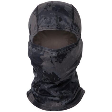 un Masque D'quitation En Plein Air Noir De La Police Des Taches De Couleur Randonne Alpinisme Crme Solaire Pare-soleil Rsistant Au Froid Masque An (1/5)