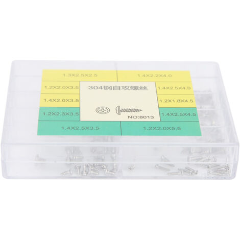 Vis de Tapping Auto-perceuses Inox Acier Croix Micro 10 Tailles pour Réparation Verres Montre (1/5)