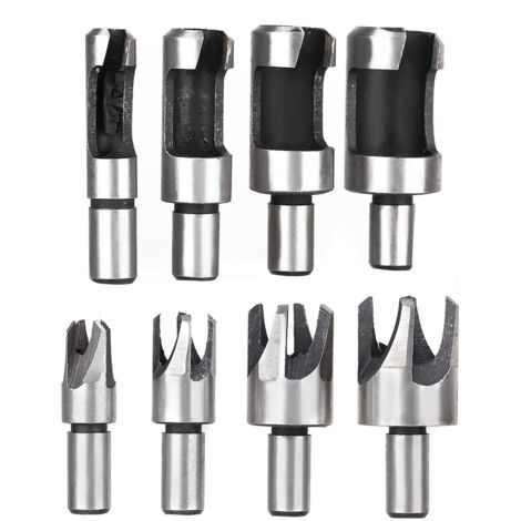 Jeu de 8 fers à bois en acier carbone, accessoire de perçage à tige ronde de 10mm (1/5)