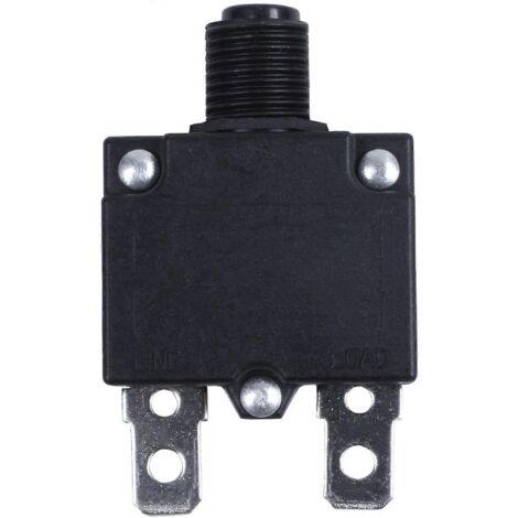 Disjoncteur thermique 10A 125/250V AC - Protection contre les surcharges - Noir (1/5)