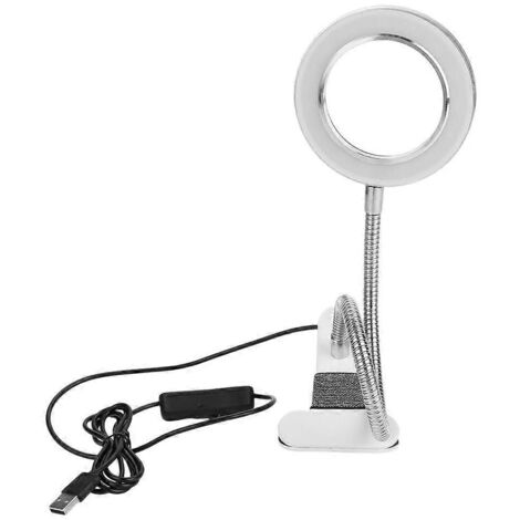 Lampe Loupe Magnifiante 8X pour Soins des Ongles et Tatouages - Éclairage LED Lumineux